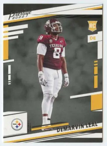 2022 Panini Prestige DeMarvin Leal football card with original gloss NM-MT RC