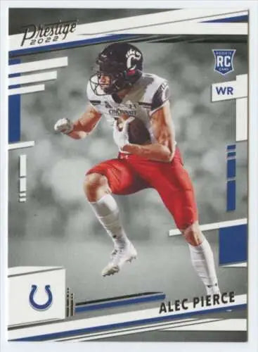 Alec Pierce rookie card from 2022 Panini Prestige with original gloss and NM-MT condition