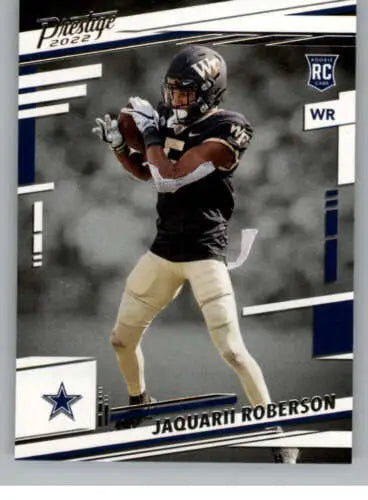 Jaquarii Roberson football card from 2022 Panini Prestige with original gloss finish