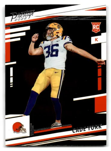 Cade York football card 2022 Panini Prestige mint RC rookie SP Browns original gloss