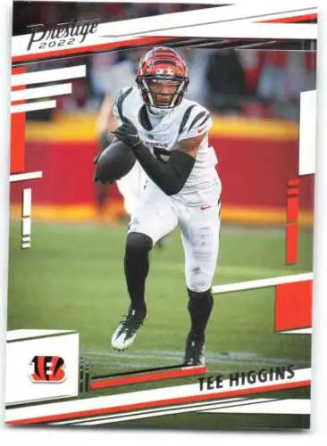 Tee Higgins football card from 2022 Panini Prestige with original gloss finish