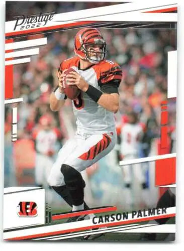 Carson Palmer football card from 2022 Panini Prestige showcasing original gloss for Bengals