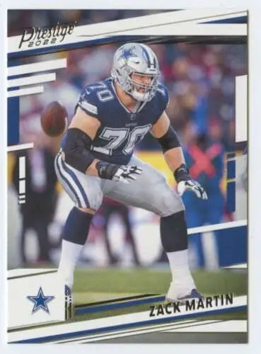 Zack Martin football card from 2022 Panini Prestige featuring original gloss finish