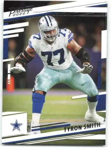 Tyron Smith football card from 2022 Panini Prestige with original gloss finish