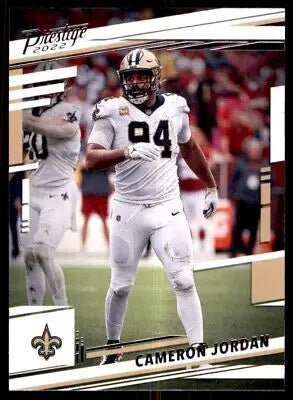 Cameron Jordan football card from Panini Prestige 2022, centered display