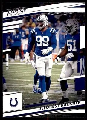 DeForest Buckner football card from 2022 Panini Prestige, Indianapolis Colts #129