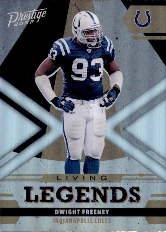 Dwight Freeney football card from 2022 Panini Prestige Living Legends collection