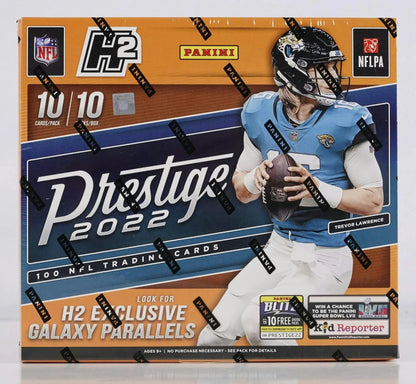 2022 Panini Prestige Football H2 Box with Galaxy Parallels featuring Jaguars player