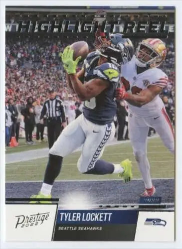 Tyler Lockett 2022 Panini Prestige Highlight Reel football card NM-MT Seahawks