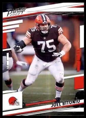 Joel Bitonio football card from 2022 Panini Prestige, Cleveland Browns #72