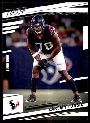 Football trading card featuring Laremy Tunsil from 2022 Panini Prestige set