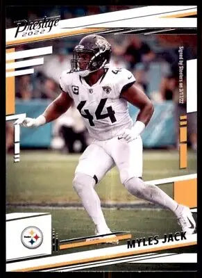 Myles Jack football card from 2022 Panini Prestige Pittsburgh Steelers #138, text-align center