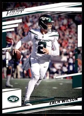 Zach Wilson football card from 2022 Panini Prestige, New York Jets #225, text-align center