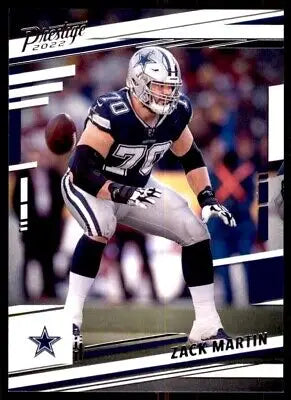 Zack Martin football card from 2022 Panini Prestige Dallas Cowboys #81 text-align center