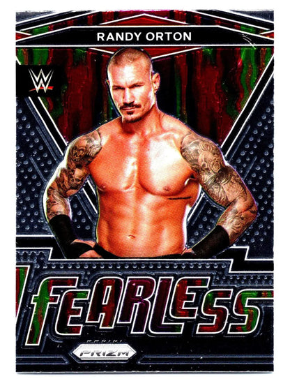 Randy Orton wrestling card from 2022 Panini Prizm WWE #12 Fearless collection