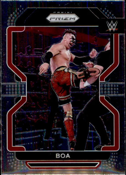 WWE trading card featuring Boa performing a kick from Panini Prizm WWE #126 NXT 2.0