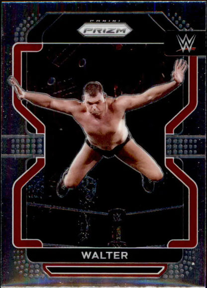 WWE wrestler WALTER in a dramatic pose from 2022 Panini Prizm WWE #140 card