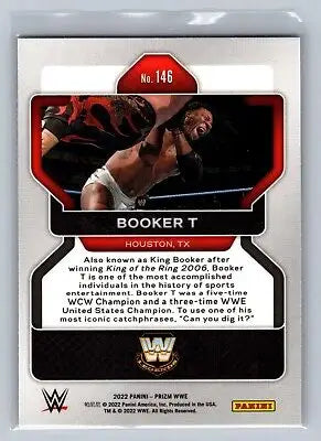 2022 Panini Prizm WWE #146 Booker T wrestling card collectible item