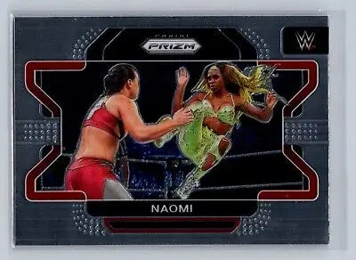 Naomi wrestling card from 2022 Panini Prizm WWE #18 in premium condition