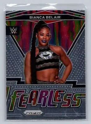 Bianca Belair wrestling card from 2022 Panini Prizm WWE #22 Fearless collection