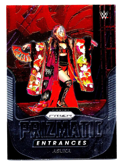 Asuka Prizmatic Entrances card from 2022 Panini Prizm WWE #25 collectible series