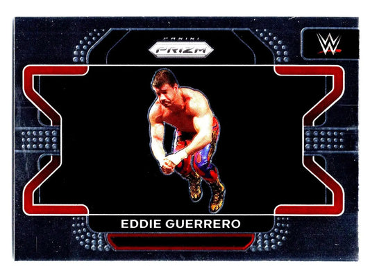 Eddie Guerrero wrestling card from 2022 Panini Prizm WWE #77 collectible series