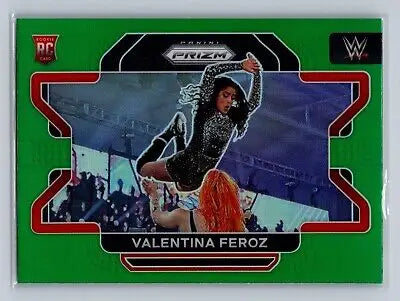 Valentina Feroz Green Prizm RC card from 2022 Panini Prizm WWE collection