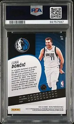 Graded 2022 Panini Revolution Luka Doncic #36 Basketball Card PSA 9 for collectors