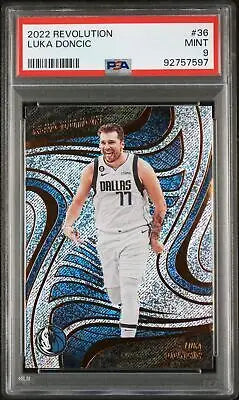 Graded 2022 Panini Revolution Luka Dončić #36 Basketball Card PSA 9 for collectors