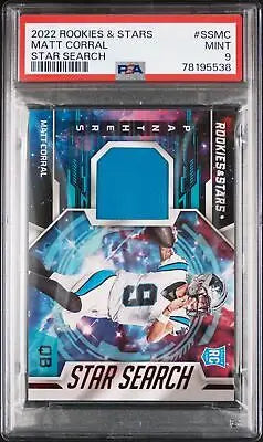 2022 Panini Rookies & Stars Star Search Relics Matt Corral #SSMC Football PSA 9