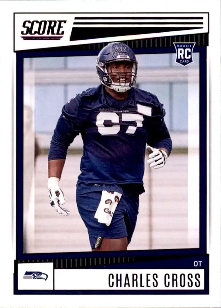 Charles Cross rookie card from 2022 Panini Score, Seattle Seahawks NFL Football #321