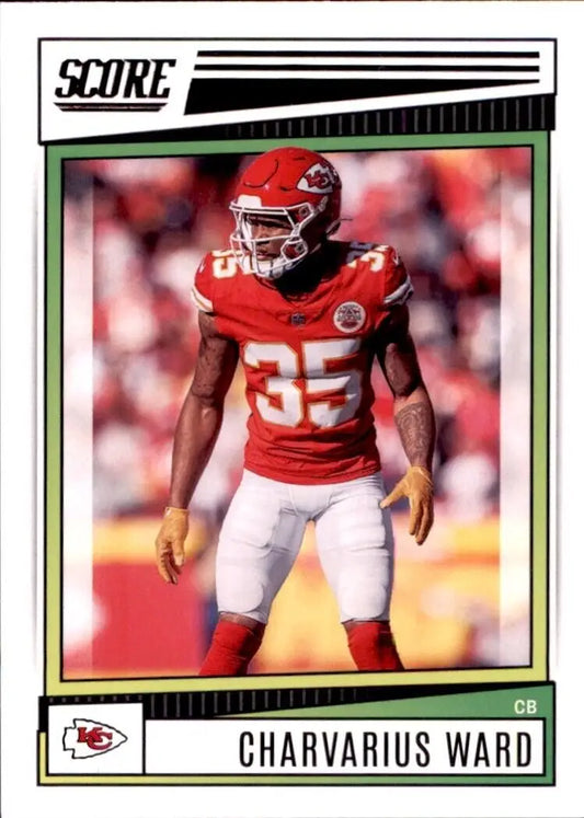 Panini Score Charvarius Ward Kansas City Chiefs NFL Football Card #119 Displayed