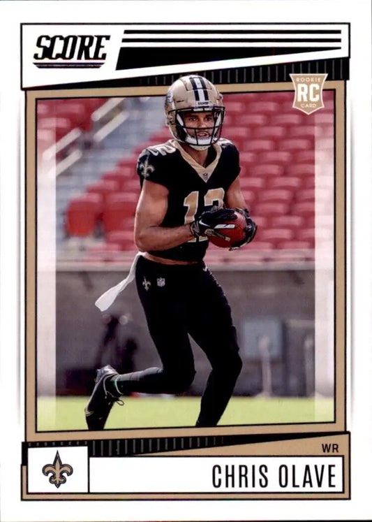 Chris Olave rookie football card from 2022 Panini Score New Orleans Saints #378