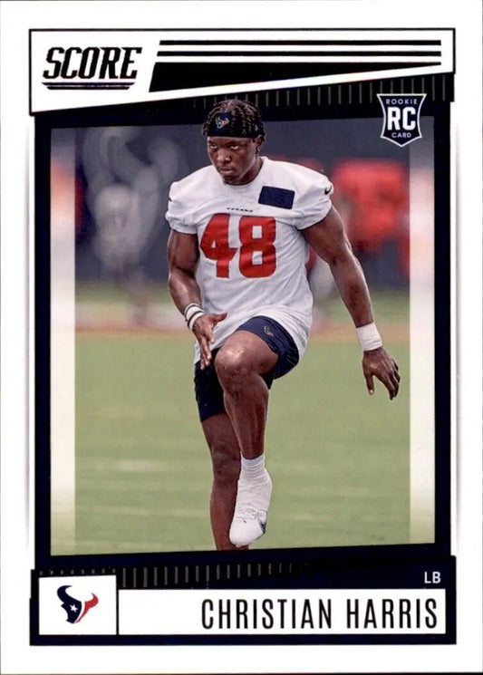 Panini Score Christian Harris Rookie Card from 2022 NFL Football set #352