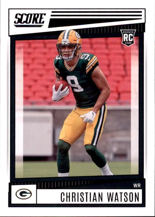 Panini Score Christian Watson rookie card Green Bay Packers NFL #367 collectors item