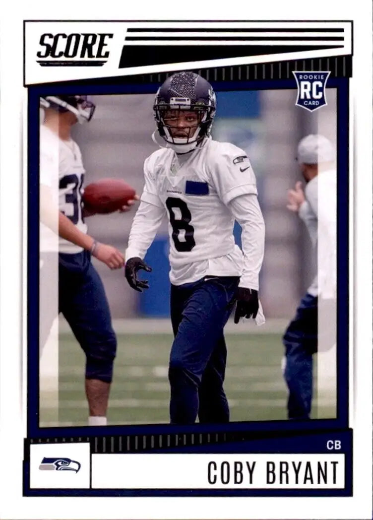 Coby Bryant rookie card from 2022 Panini Score Seattle Seahawks NFL #363 for collectors