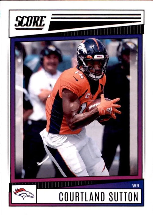 Football trading card of 2022 Panini Score Courtland Sutton Denver Broncos NFL #74