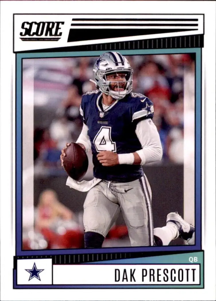 2022 Panini Score Dak Prescott Dallas Cowboys NFL Football card #225 for collectors