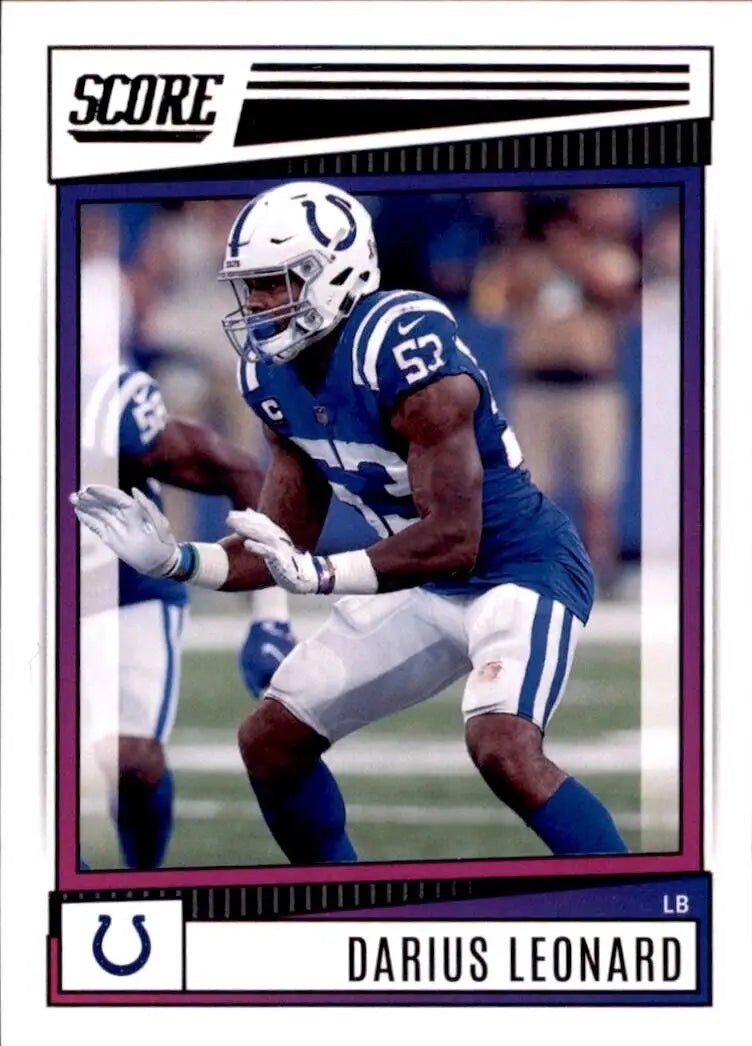 Darius Leonard football card from 2022 Panini Score, Indianapolis Colts NFL #14