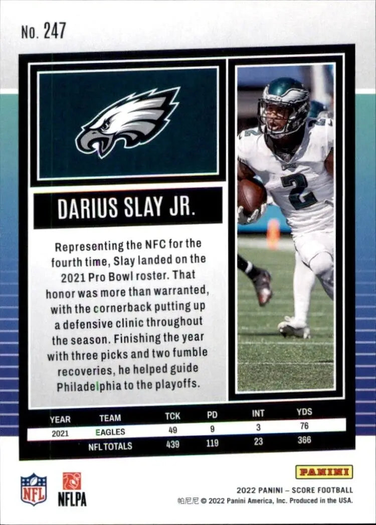 2022 Panini Score Darius Slay Jr. Philadelphia Eagles NFL Football Card #247