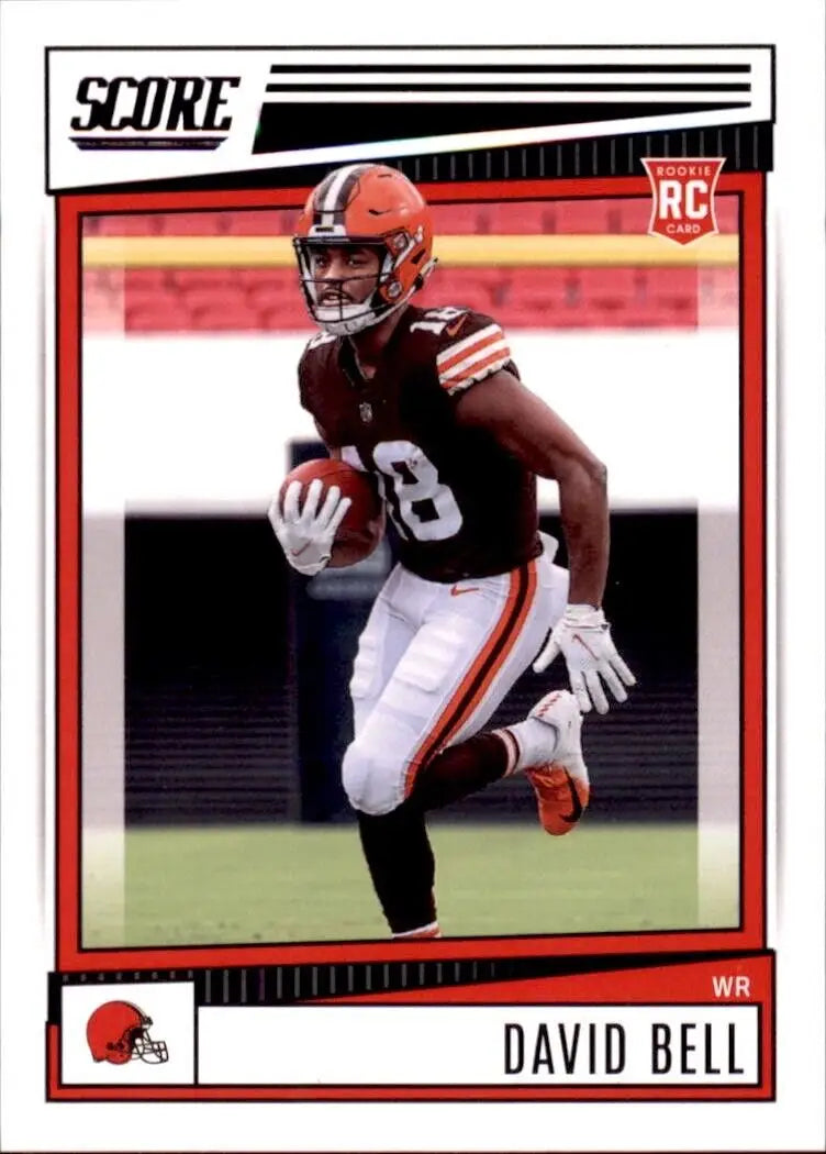 David Bell rookie card from 2022 Panini Score Cleveland Browns NFL collection