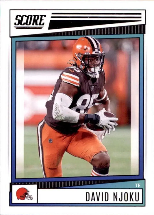 2022 Panini Score David Njoku Cleveland Browns NFL football card #201 collectible item