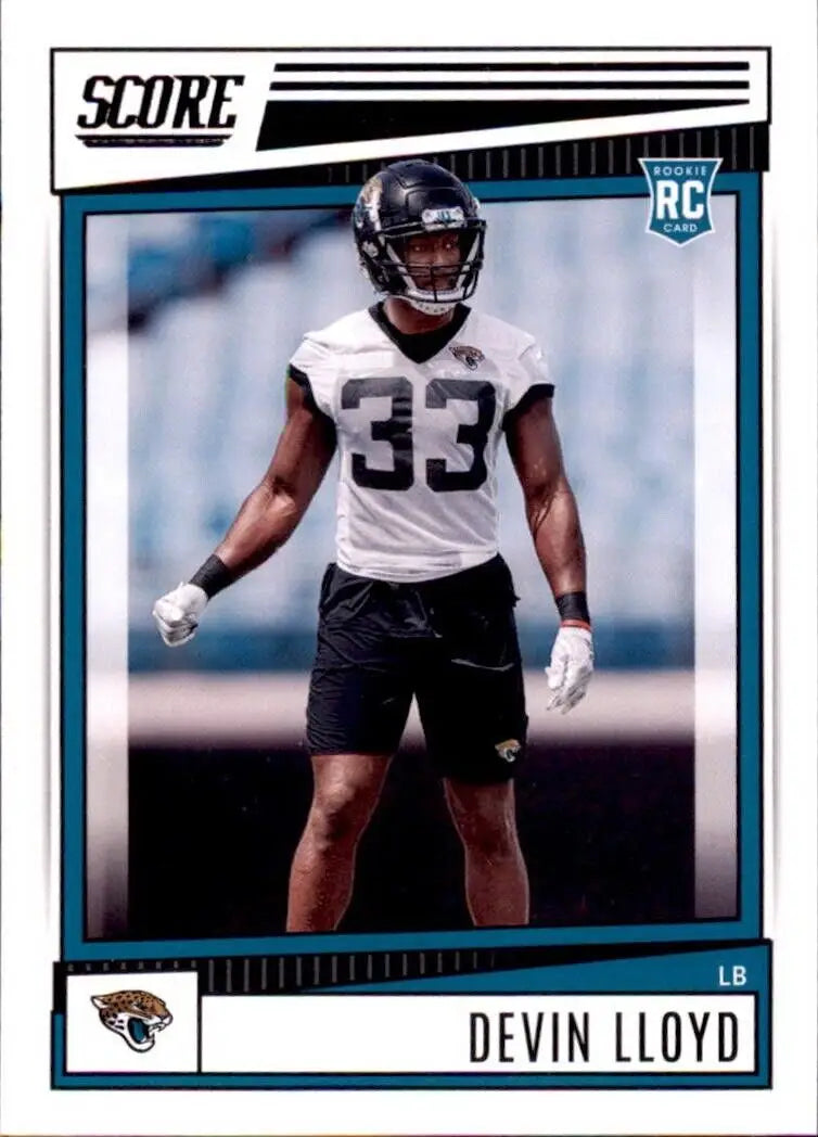 Devin Lloyd rookie card from 2022 Panini Score Jacksonville Jaguars NFL Football #350