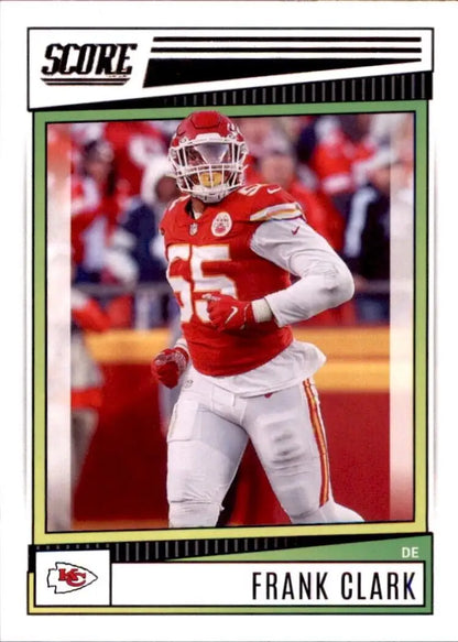 Panini Score Frank Clark Kansas City Chiefs NFL football card #118 for collectors