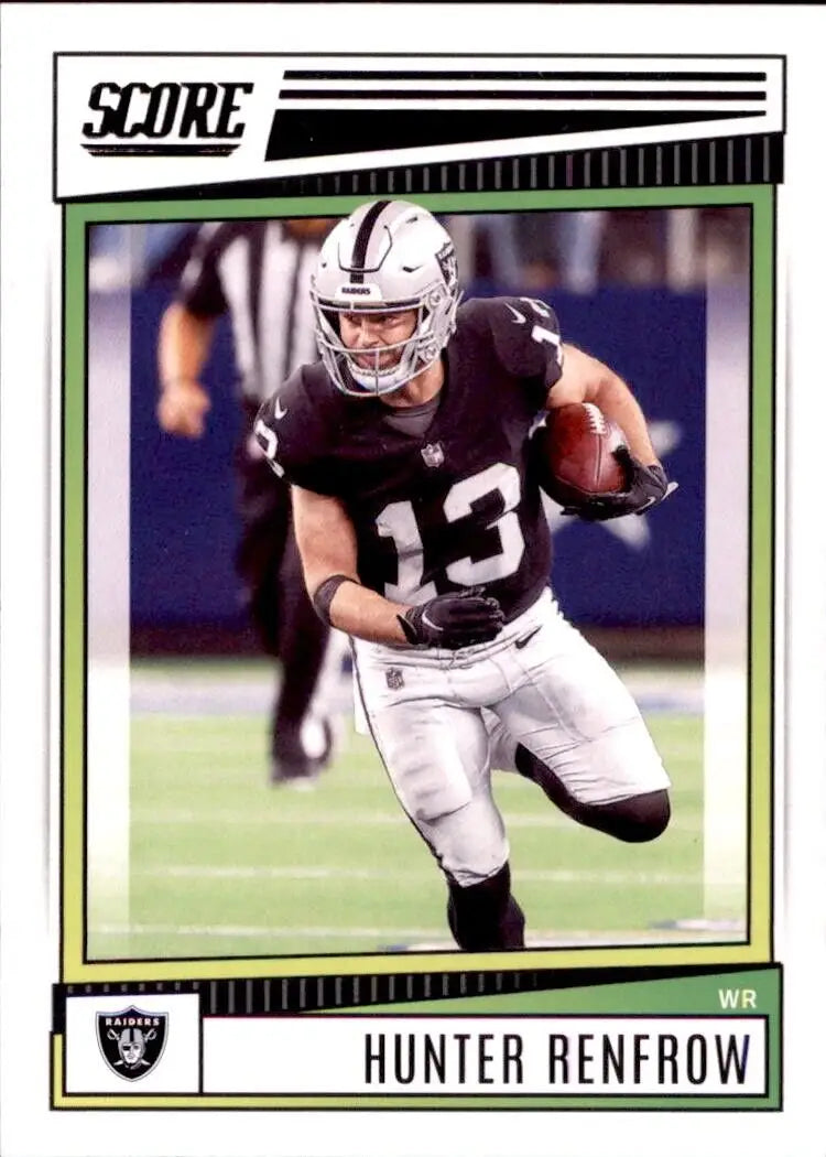 Hunter Renfrow football card from 2022 Panini Score Las Vegas Raiders NFL series