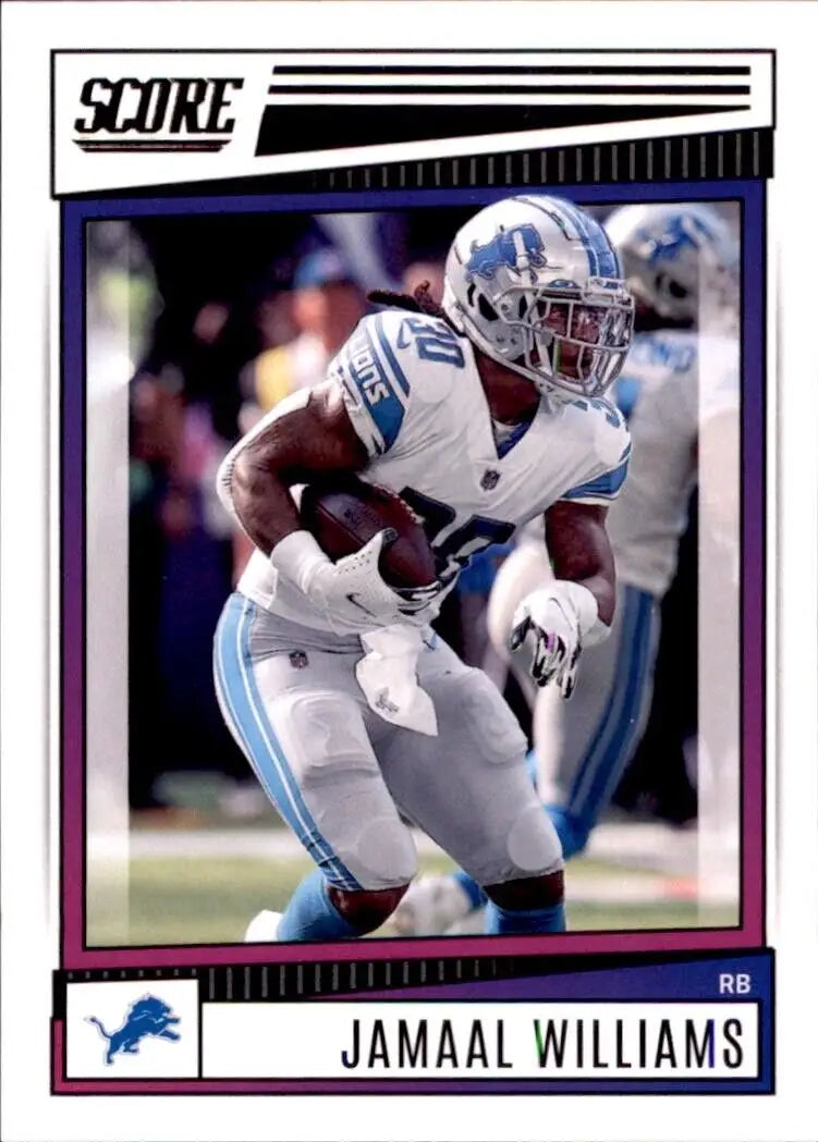 Jamaal Williams Detroit Lions 2022 Panini Score NFL Football Card #89