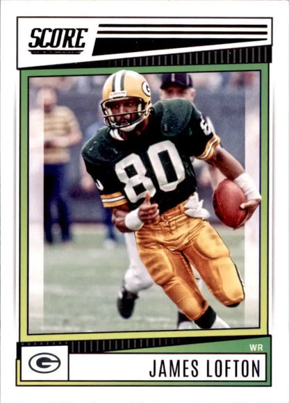 James Lofton football card from 2022 Panini Score Green Bay Packers NFL set