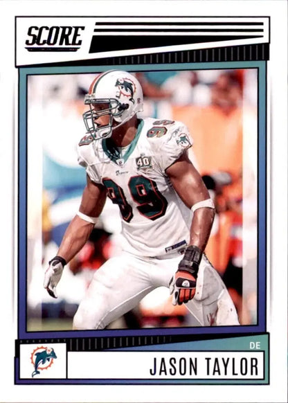 2022 Panini Score Jason Taylor Miami Dolphins NFL Football Card #279 featuring Score Jason Taylor