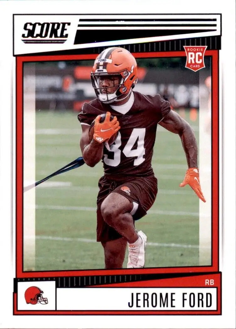 Jerome Ford rookie card from 2022 Panini Score Cleveland Browns NFL #333