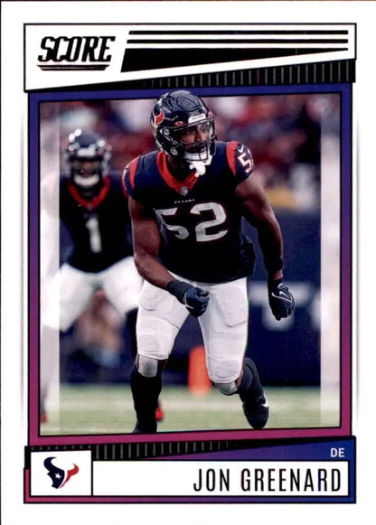 Panini Score Jon Greenard Houston Texans NFL Football Card #5 for collectors